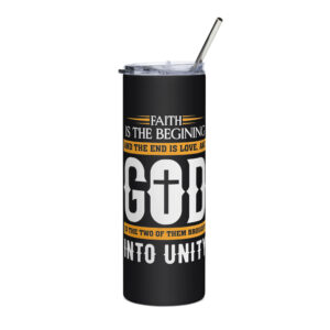 faith and love stainless steel tumbler