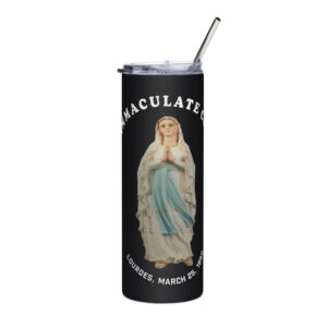 "i am the immaculate conception" stainless steel tumbler