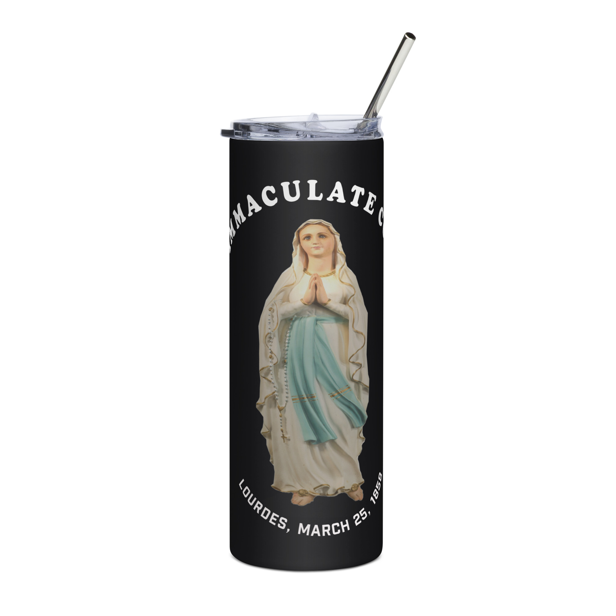 "i am the immaculate conception" stainless steel tumbler "i am the immaculate conception" stainless steel tumbler