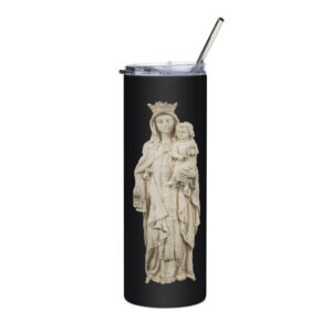 our lady of mount carmel stainless steel tumbler