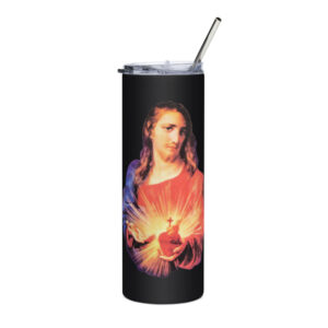 sacred heart of jesus stainless steel tumbler