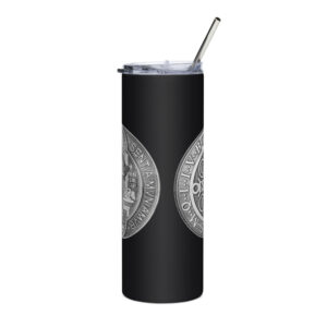 st benedict medal stainless steel tumbler