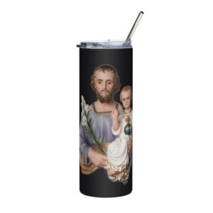 st joseph with the child jesus stainless steel tumbler
