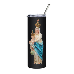 mary with the child jesus stainless steel tumbler