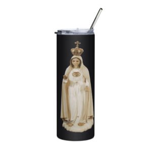 our lady of fatima stainless steel tumbler