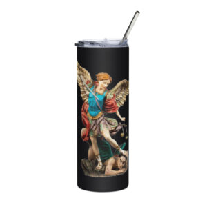 st michael archangel color stainless steel tumbler