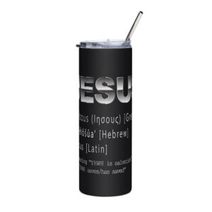 name of jesus stainless steel tumbler