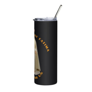 our lady of fatima, pray for us stainless steel tumbler