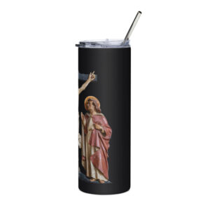 crucifixion scene stainless steel tumbler