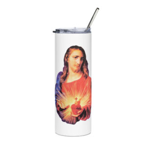 sacred heart of jesus stainless steel tumbler