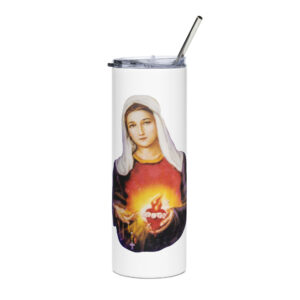immaculate heart of mary stainless steel tumbler