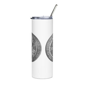 st benedict medal stainless steel tumbler
