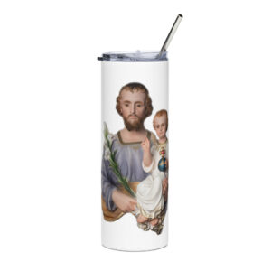 st joseph with the child jesus stainless steel tumbler