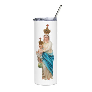mary with the child jesus stainless steel tumbler