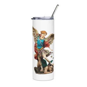 st michael archangel color stainless steel tumbler
