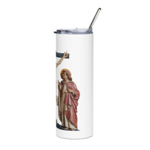 crucifixion scene stainless steel tumbler