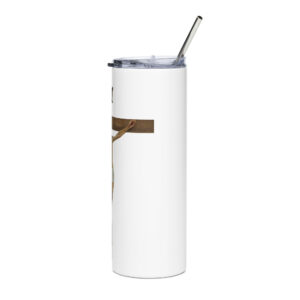 jesus crucified stainless steel tumbler