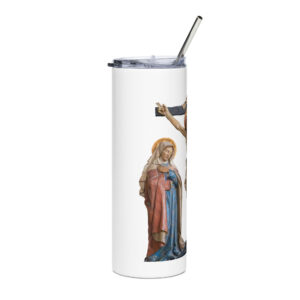 crucifixion scene stainless steel tumbler