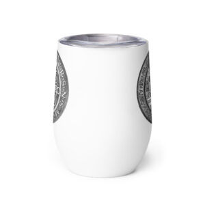 st benedict medal wine tumbler