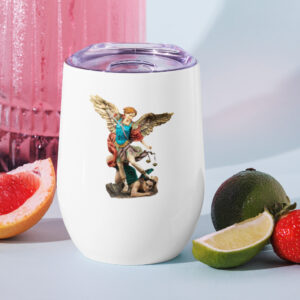st michael archangel color wine tumbler