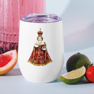 infant of prague wine tumbler