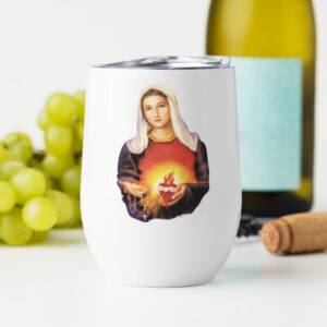 immaculate heart of mary wine tumbler