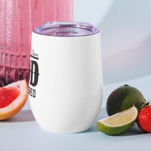 i came, i saw, god conquered wine tumbler