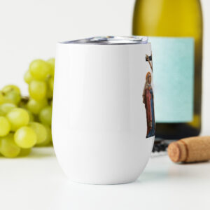 crucifixion scene wine tumbler